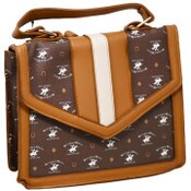 Wholesale - BROWN FASHION FLAP OVER HANDBAG W/HANDLE & BACK ZIPPER C/P 12